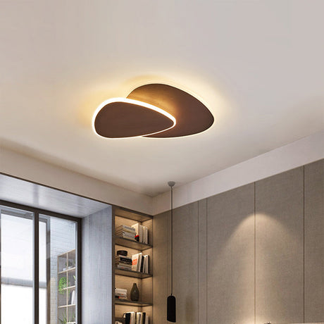 Flush Mount Led Ceiling Light - Triangular Nordic Style Acrylic Fixture For Corridors