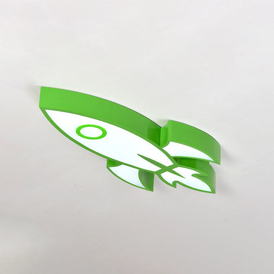Contemporary Space Themed Ceiling Light For Child’s Bedroom - Acrylic Mount