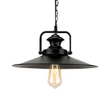 10’/14’ Flared Metallic Pendant Light In Black - Ideal For Industrial Loft And Study Room