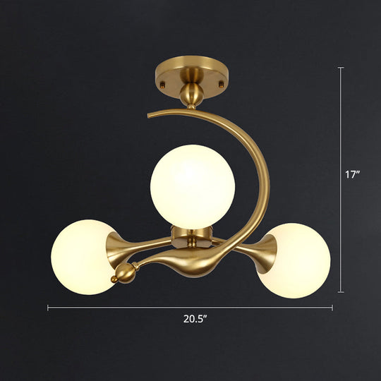 Postmodern Glass Chandelier With Brass Finish Ideal For Living Room – Stylish Suspension Lamp 3 /