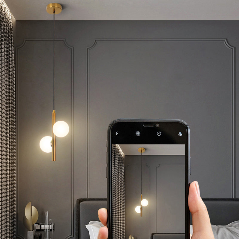 Minimalistic Opal Glass Pendant Chandelier For Living Room Lighting