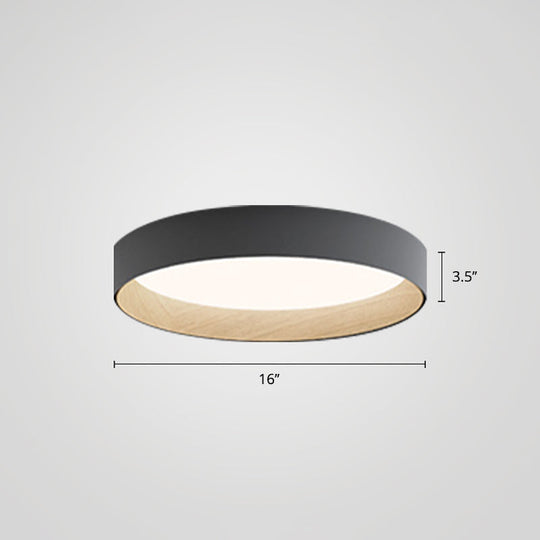Nordic Led Ceiling Flush Mount Lamp With Acrylic Diffuser For Kitchen Grey / 16 Third Gear