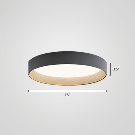 Nordic Led Ceiling Flush Mount Lamp With Acrylic Diffuser For Kitchen Grey / 16 White
