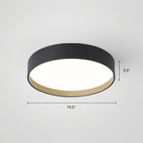 Nordic Led Ceiling Flush Mount Lamp With Acrylic Diffuser For Kitchen Black / 19.5 White