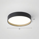 Nordic Led Ceiling Flush Mount Lamp With Acrylic Diffuser For Kitchen Black / 16 Third Gear