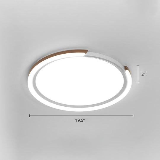 Modern Led Flush Mount Light With Extra-Thin Aluminum Frame For Bedroom Ceiling - Nordic Style