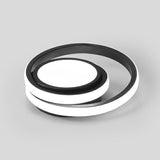 Geometric Ceiling Flush Mount Nordic Metal Foyer Led Light - Small Size Black / 12 Round