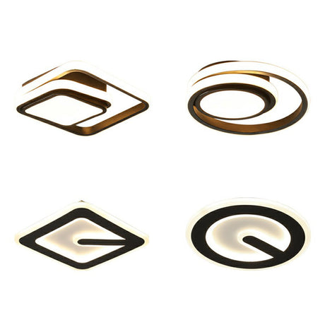 Geometric Ceiling Flush Mount Nordic Metal Foyer Led Light - Small Size
