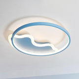 Nordic Style Flush Mount Acrylic Ceiling Light For Living Room And Foyer Décor Blue / 18’ White