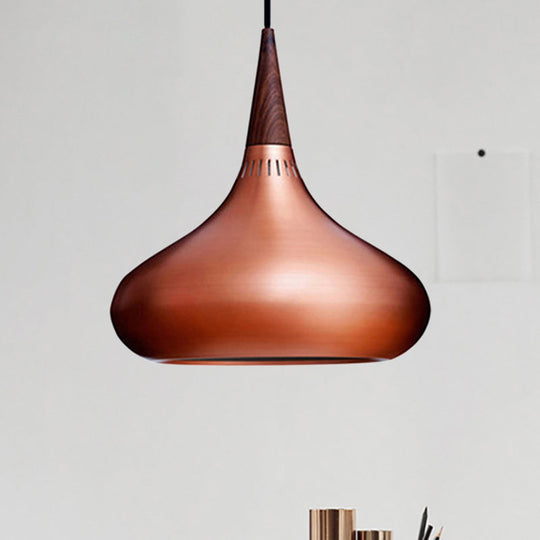 Nordic Teardrop Pendant Lighting - 8’/11’/12’W Metal 1 Light Black/White/Pink Gold / 8’