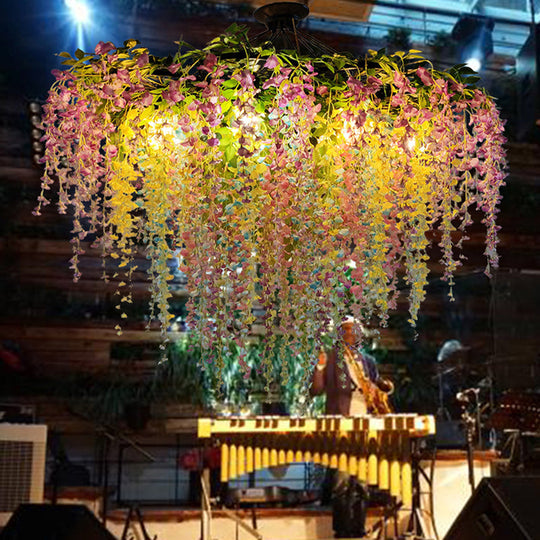 Metal Botanic Hanging Chandelier For Industrial Restaurant Lighting