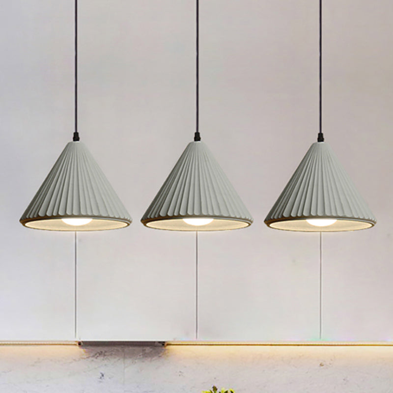 Modern Cement Cone Pendant Lamp - Stylish Light Fixture For Office Kitchen