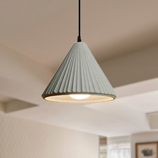 Modern Cement Cone Pendant Lamp - Stylish Light Fixture For Office Kitchen