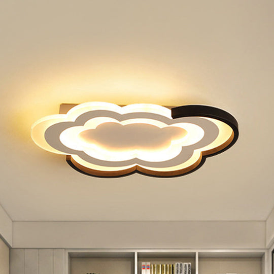 Cloud Kindergarten Led Flushmount Light With Eye-Caring Acrylic Cover White / 16’ Warm