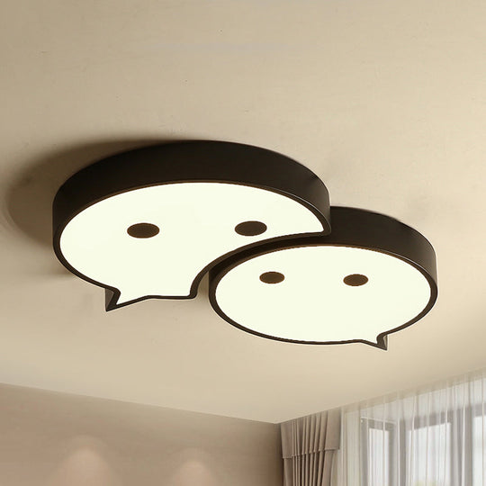 Baby Elf Led Ceiling Mount Light: Charming Metal And Acrylic Lamp For Child’s Bedroom