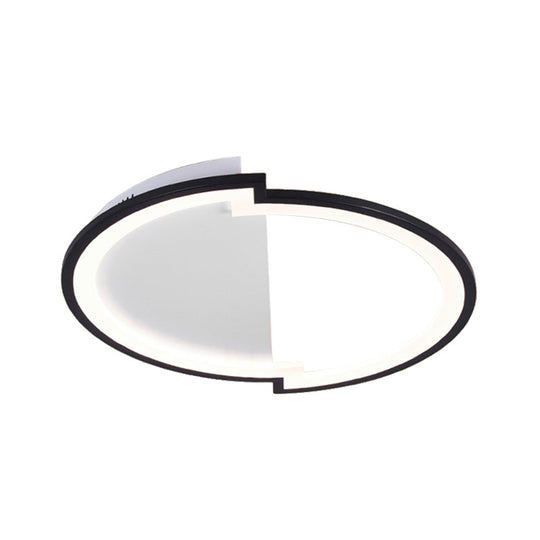 Sleek Round Acrylic Flush Mount Ceiling Light In Multiple Sizes And Colors - Led Warm/White Glow