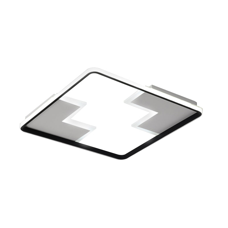 Acrylic Block Led Flush Ceiling Light Fixture - Simplicity Design 19’/23’/27.5’ Wide