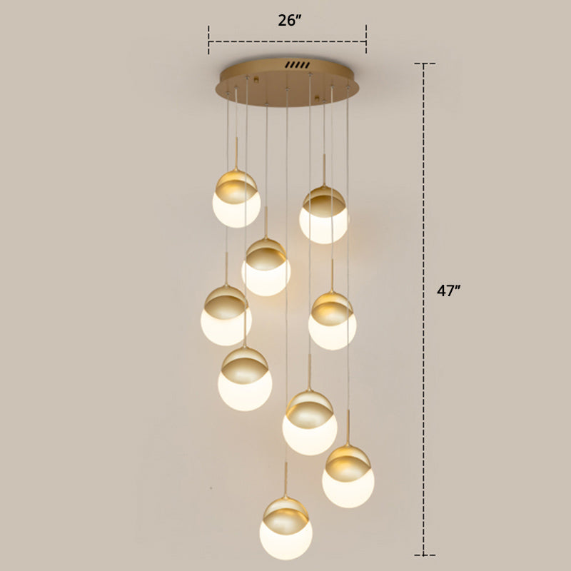 Gold Finish Led Disc Pendant Light - Postmodern Acrylic Cluster Design For Restaurants 9 / Warm