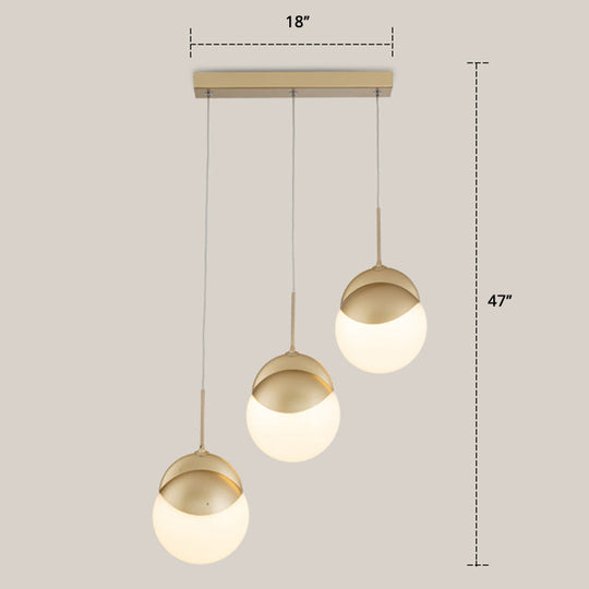 Gold Finish Led Hanging Light For Restaurants - Disc Shaped Acrylic Cluster Pendant Postmodern