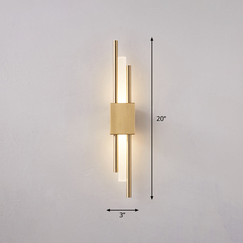 Modern Rod Wall Light With Led Acrylic Sconce For Stairways. 2 / Gold
