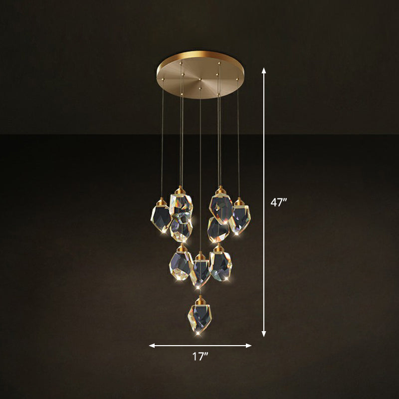 Led Multi-Pendant Gem Suspension Lighting For Dining Room Decor