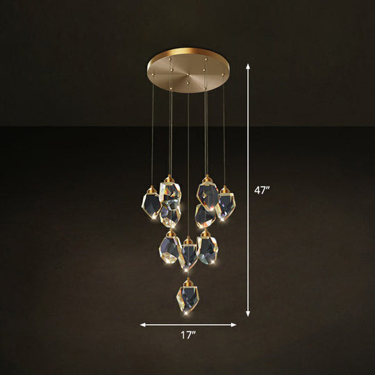 Led Multi-Pendant Gem Suspension Lighting For Dining Room Decor