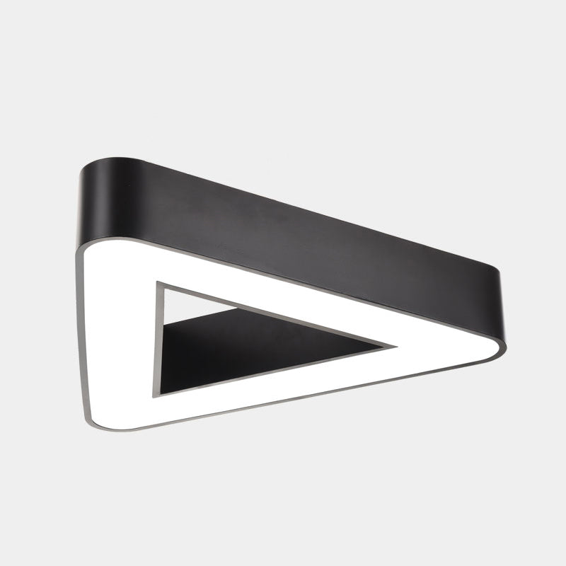 Sleek Acrylic Led Triangle Chandelier For Office - Modern Ceiling Suspension Lamp