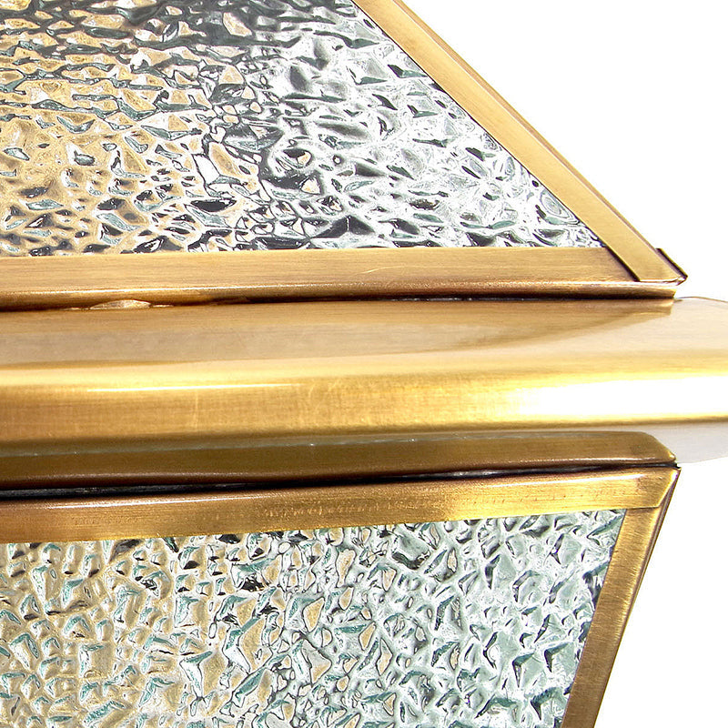 Traditional Curved Arm Sconce Light With Clear/Textured Glass - Wall Mounted Lamp For Balcony