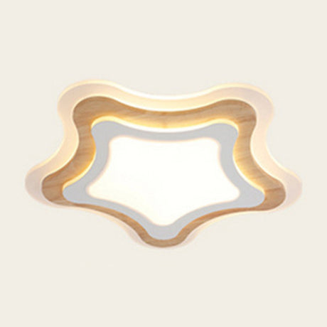 Nautical Acrylic Led Flush Mount Ceiling Light For Kids Room