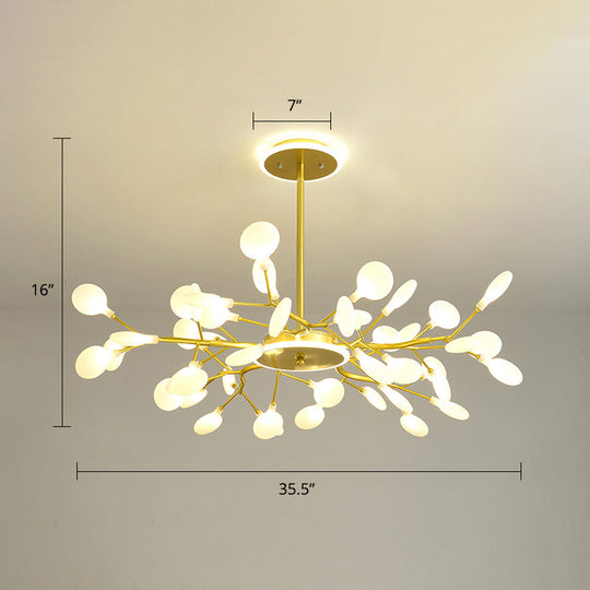 Modern Led Firefly Chandelier For Stylish Living Rooms 45 / Gold