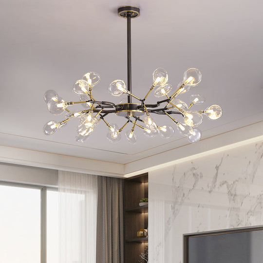 Glowworm Chandelier: Postmodern Acrylic Hanging Light For Dining Room