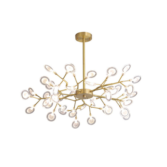 Glowworm Chandelier: Postmodern Acrylic Hanging Light For Dining Room