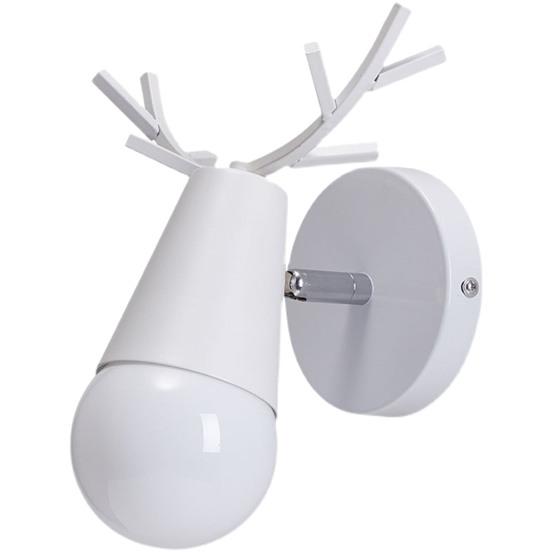 Minimalist Metal Wall Lamp With Pivot Joint - Antler Bedside Reading Sconce Fixture