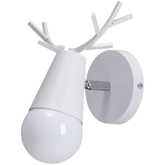 Minimalist Metal Wall Lamp With Pivot Joint - Antler Bedside Reading Sconce Fixture