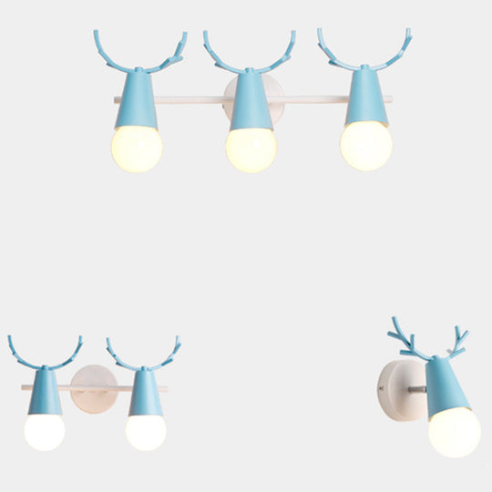Nordic Metal Adjustable Wall Mount Vanity Light For Bedrooms With Deer Design