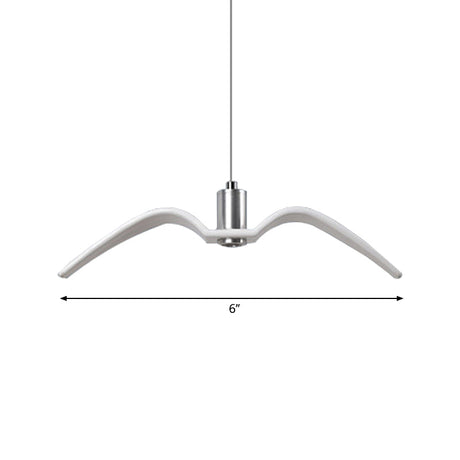 Alkalurops - Nautical Seagull Hanging Light: Led Pendant Lamp White