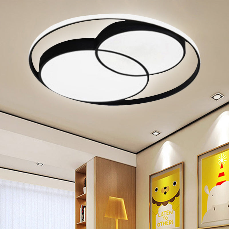 Modern Acrylic Snowman Ceiling Light - Stylish Flush Mount For Study Room & Kitchen