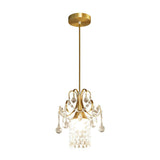 Gold Crystal Fringe Pendant Light For Dining Room - Traditional And Elegant