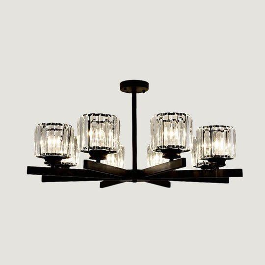 Minimalistic Crystal Ceiling Lamp For Living Room 8 / Black