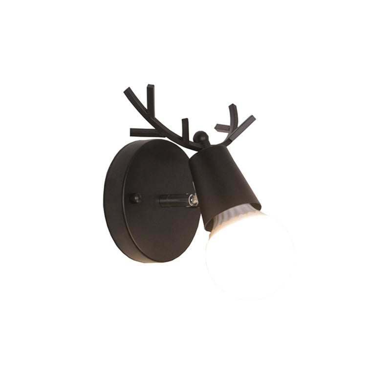 Modern Antler Wall Mounted Reading Light With Nordic Metal Finish And Pivot Joint