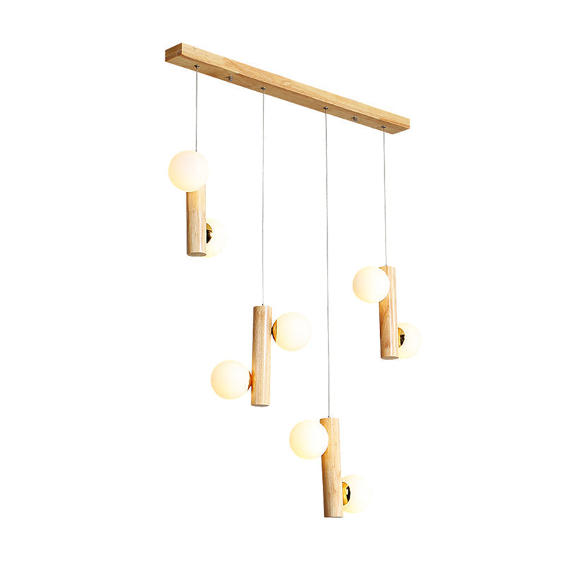 Nordic Opal Glass Ball Cluster Pendant Light For Dining Room