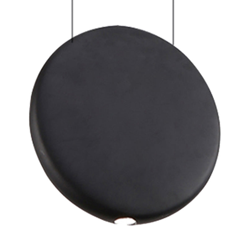 Nordic Led Resin Hanging Lamp Black/Grey/Green Round Suspension Pendant Warm/White Light 6’/8.5/12’W
