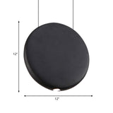 Modern Nordic Resin Pendant Lamp In Black/Grey/Green With Led Warm/White Light 3 Sizes