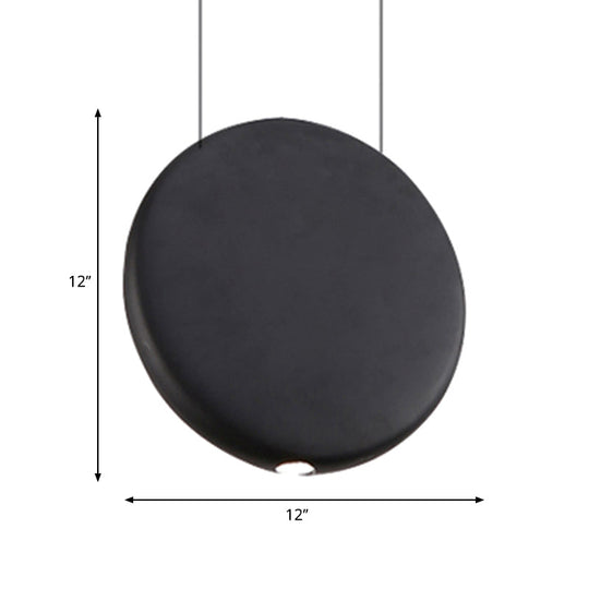 Modern Nordic Resin Pendant Lamp In Black/Grey/Green With Led Warm/White Light 3 Sizes