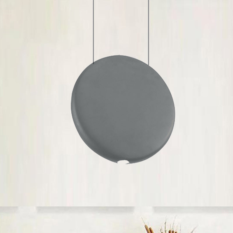 Nordic Led Resin Hanging Lamp Black/Grey/Green Round Suspension Pendant Warm/White Light 6’/8.5/12’W