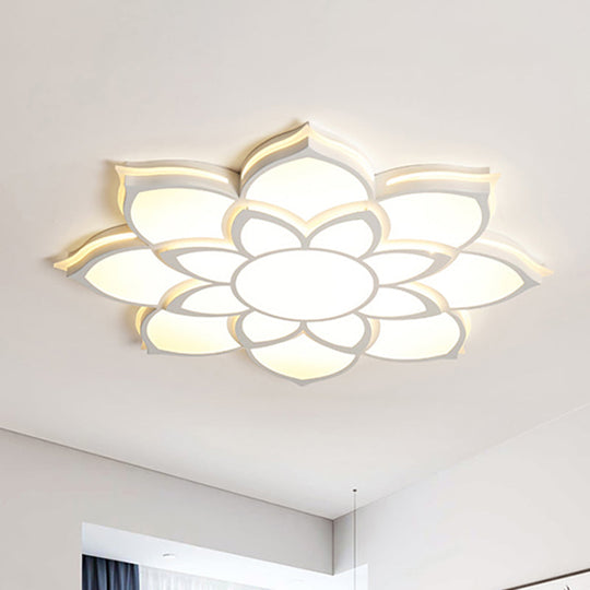 Modern Metal Flower Flush Mount Ceiling Light Led Integrated White Warm/White Various Sizes / 31.5’