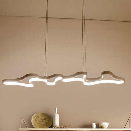Twist Acrylic Led Ceiling Pendant Lamp: Modern Design Warm/White Light Inner/Outer Glow White /
