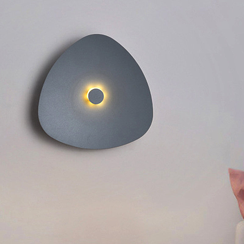 Modern Flaky Sconce Light: 7/9/11 Acrylic Led Wall Mounted Fixture In Grey/White