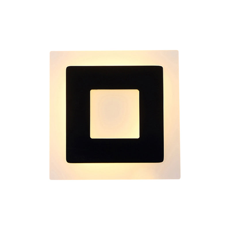 Modern Square Acrylic Led Sconce Light For Living Room Wall Lighting In Warm/White
