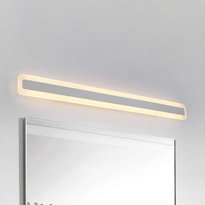 Modern Acrylic Led Bathroom Vanity Lighting Fixture In Warm/White Light 16/19.5/23.5 Wide White / 16